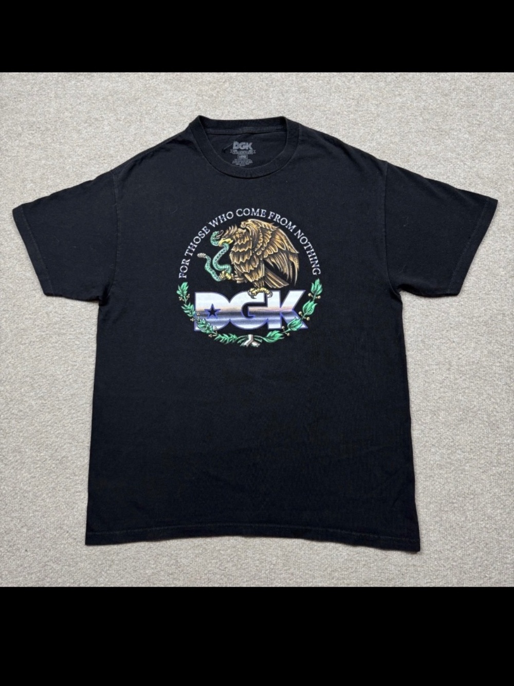 Dirty Ghetto Kids Graphic T Shirt Men's Size L Black Short Sleeve Streetwear DGK